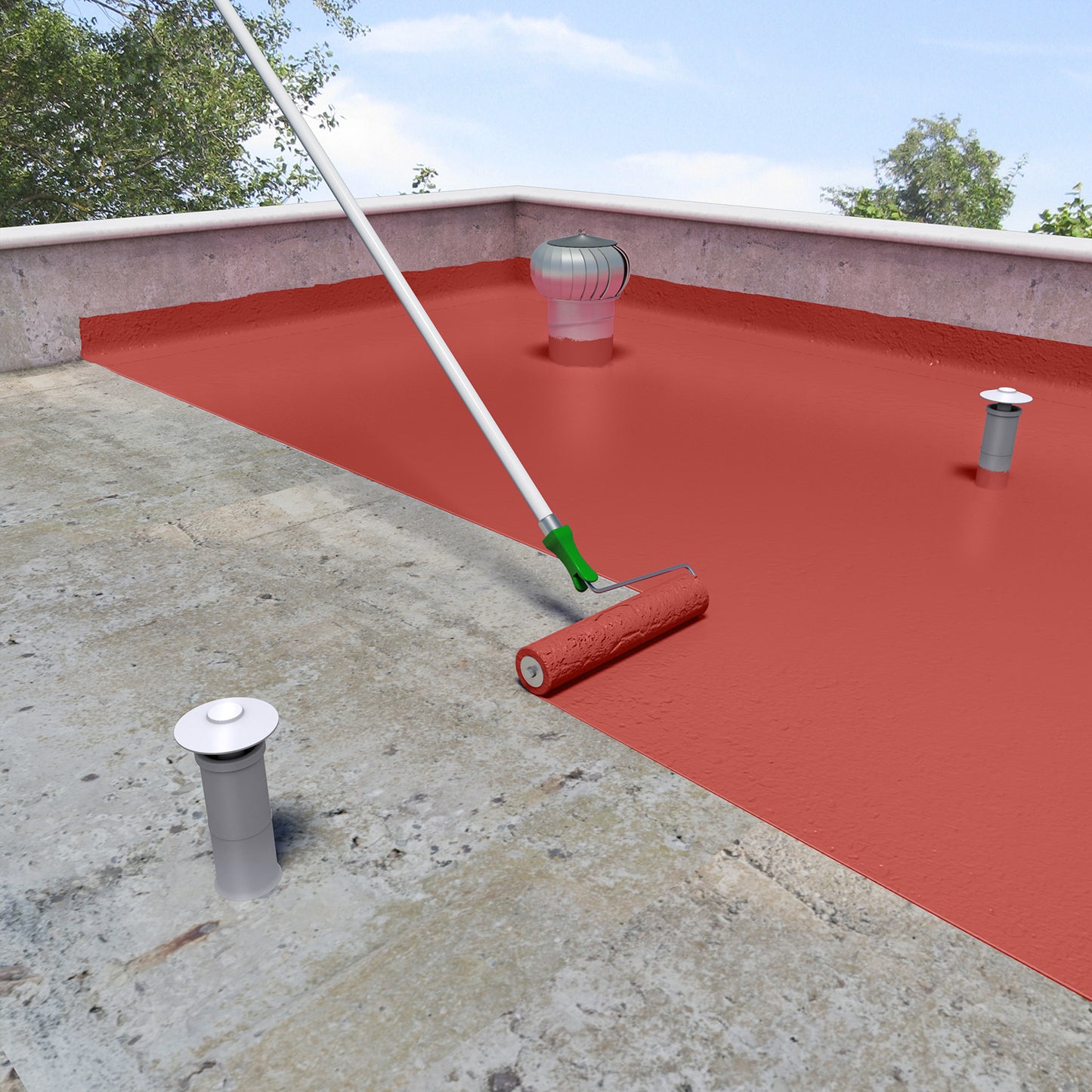 IMPERMEABILIZANTE ACRÍLICO SIKA ACRIL TECHO 3 AÑOS PRO ROJO 18 LT