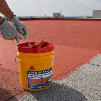 SIKA ACRYLIC ROOF WATERPROOFING 5 YEARS ULTRA RED 18 LT