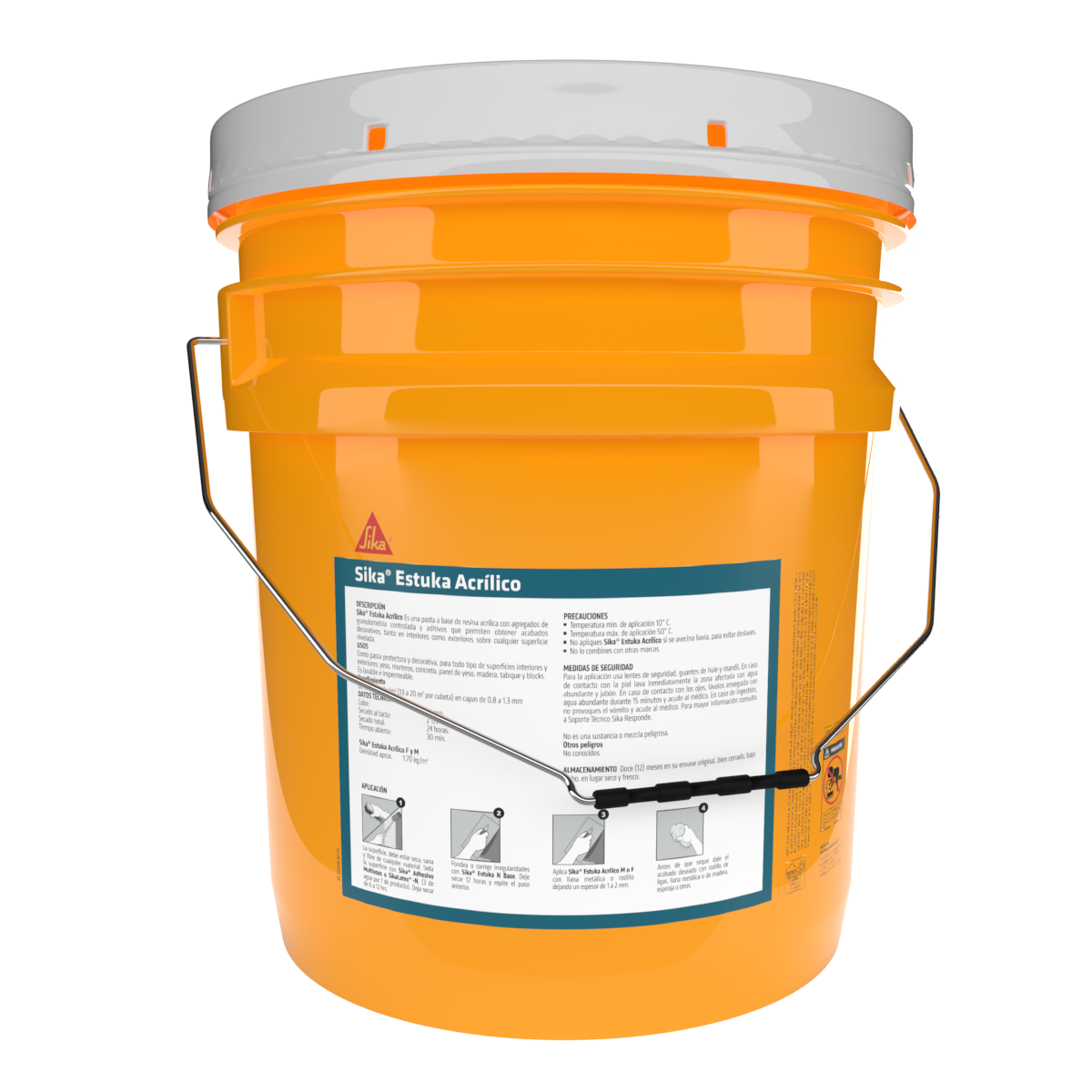 SIKA ESTUKA ACRILICO M BLANCO CUBETA 24KG