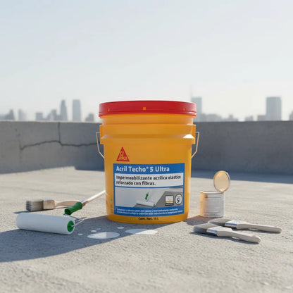 IMPERMEABILIZANTE ACRÍLICO SIKA ACRIL TECHO 5 AÑOS ULTRA BLANCO 18 LT